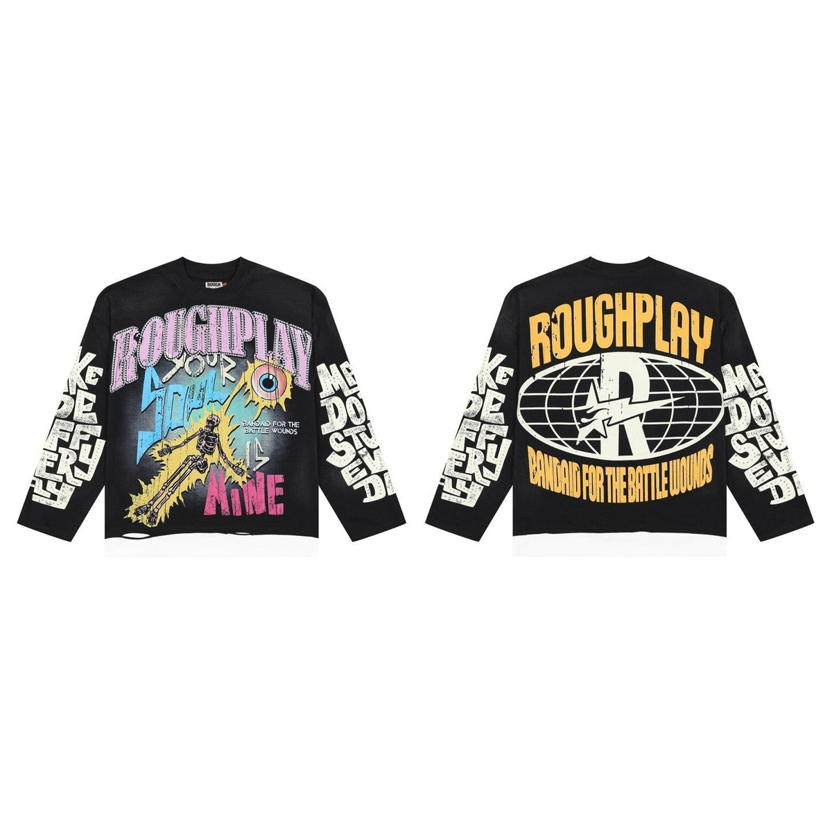 Retro Graphic Print Long Sleeve Cotton T-Shirt Unisex Oversized