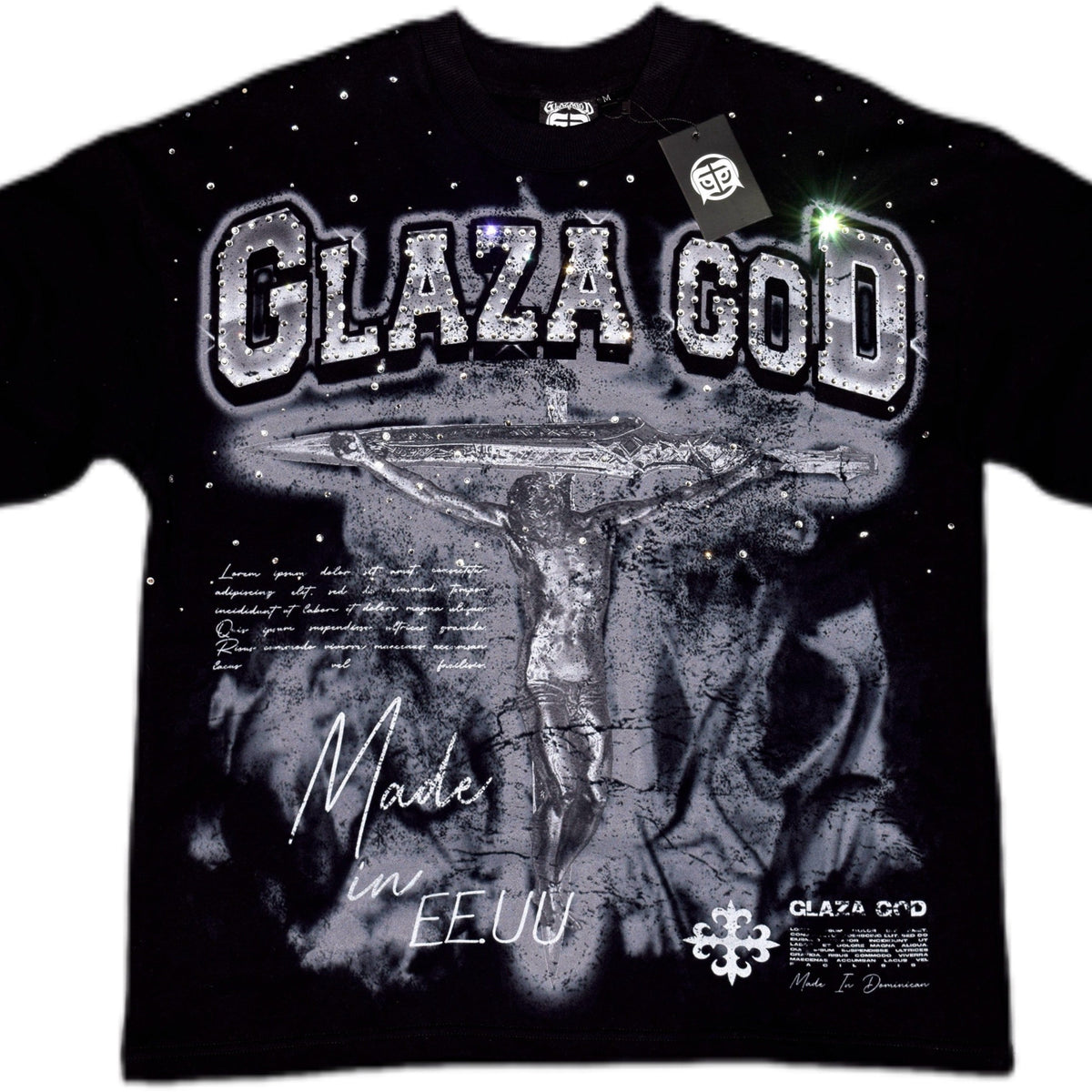 GLAZA GOD Crucifixion -Vol. 5- T-Shirt Oversized-BLACK