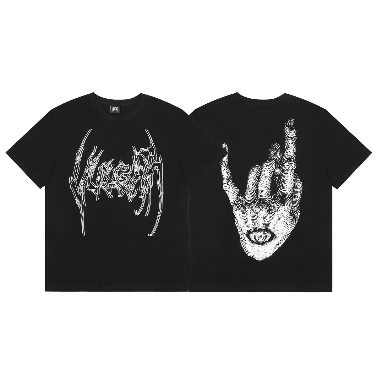 REVENGE Graphic Hand Print T-Shirt