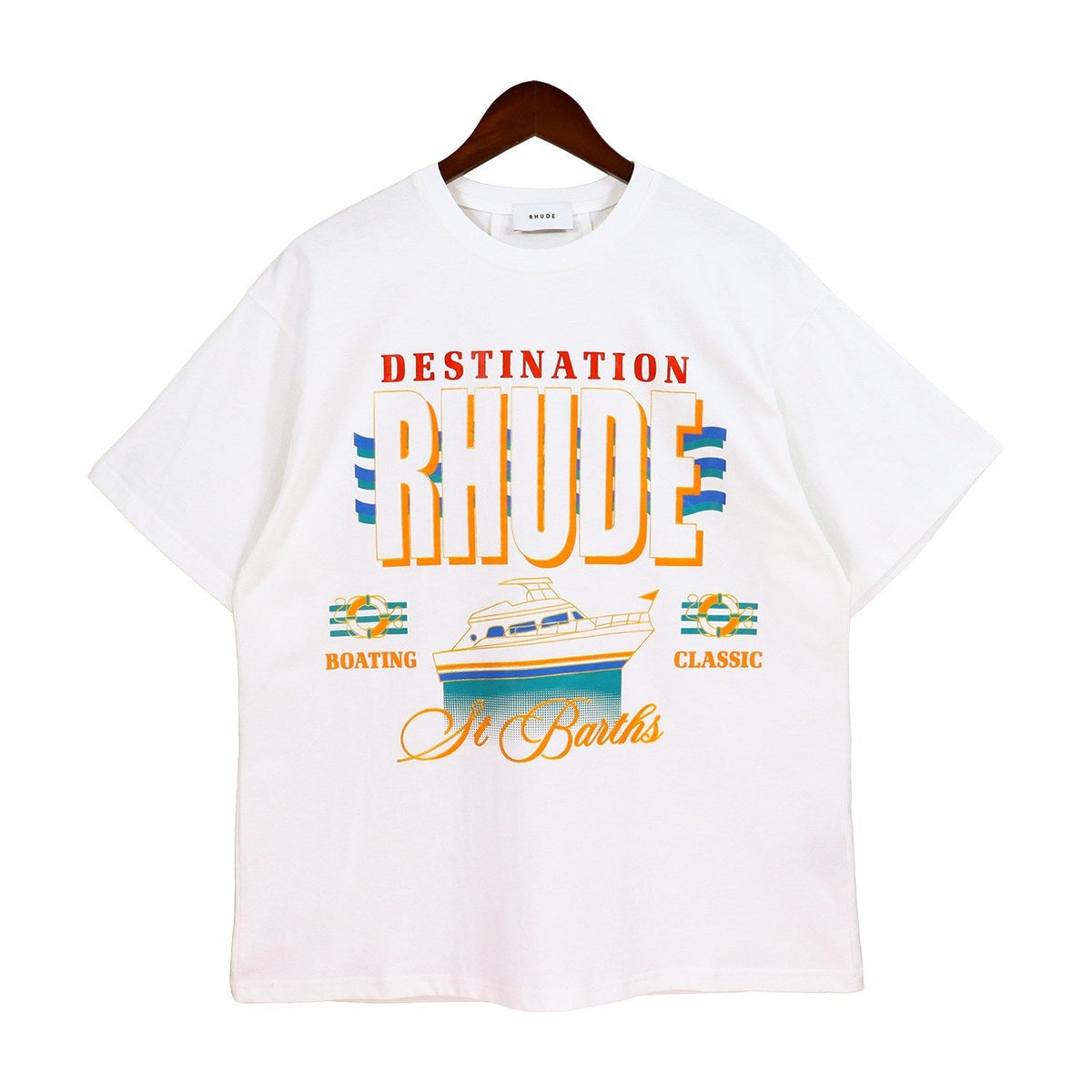 RHUDE Destination Graphic T-Shirt – White
