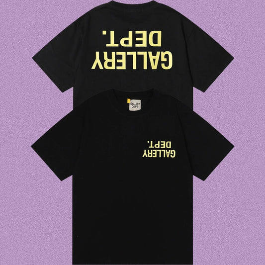 Gallery Dept. Inverted Logo Short Sleeve T-Shirt - Black/Yellow
