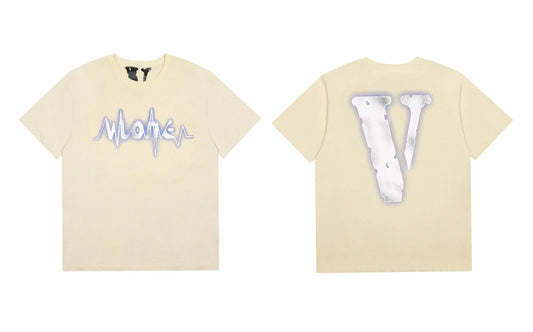 Vlone Pulse Wave Graphic T-Shirt - Off-White