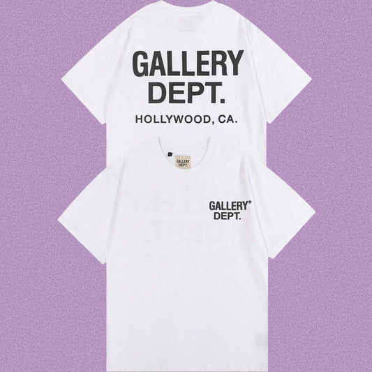 Gallery Dept. Hollywood Logo Short Sleeve T-Shirt - White/Black