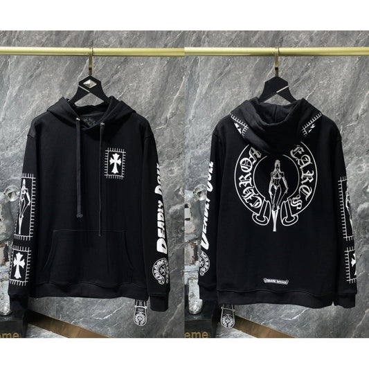 Chrome Hearts "DEADLY DOLL" Box Cross Hoodie (Black)