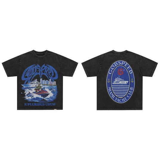 GodSpeed Miami Yacht Club Washed T-Shirt