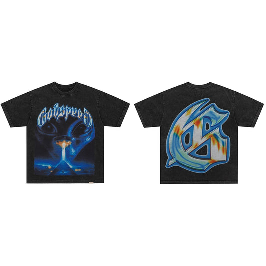 GodSpeed Cosmic Alien Graphic T-Shirt