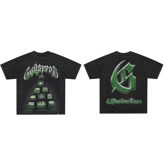 GodSpeed Glitch TV Graphic T-Shirt